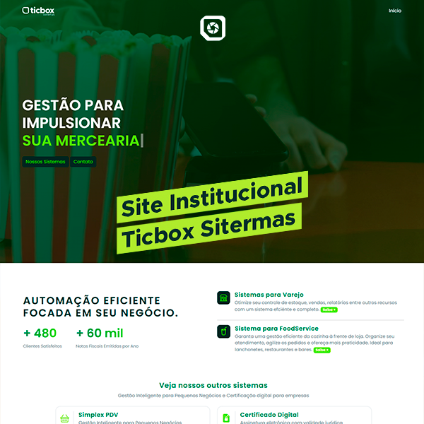 Site Institucional Ticbox Sistemas